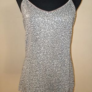 Women's Size M Express Spaghetti Strap Sequin Tank